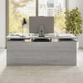 Stratus 72W Standing Desk with Modesty Panel in Platinum Gray ...