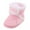 Pink, variant on Krdevn Girls Boots - Baby Shoes Flat Warm Cotton Boots Bag Soft Sole Toddler Booties -Toddler Boots,Cowgirl Boots,Color:Pink,Size:12-15 Months