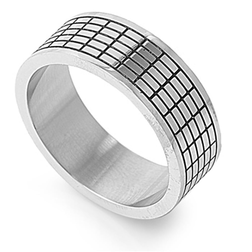 Stainless Steel Size 8-14 8 mm Celtic Knot Ring 