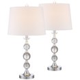 thumbnail image 2 of 360 Lighting Solange 25" High Modern Table Lamps Set of 2 WiFi Smart Socket Silver Finish Metal Crystal Living Room Bedroom, 2 of 8