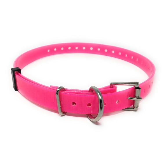 Replacement Strap for SportDOG Collars - 3/4" Wide Ultra-Durable Dog E-Collar Replacement for Training, Bark, Shock, Electric, and GPS Collars - 28" Adjustable Length SportDOG (Neon Pink-FBA)