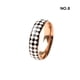 thumbnail image 3 of Anillo con diseño de tablero de ajedrez, joyería femenina exquisita, adorno de mano, anillos de dedos de colores simples, accesorio de moda, Ropa, zapatos y accesorios Miscelánea Oro rosa talla 8 Minnieouse  AP016439-08, 3 of 6