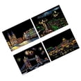 thumbnail image 2 of 4 hojas de papel para rascar, manualidades DIY, cartón blanco A4, tablero para rascar con paisaje, papel para pintar y rayar, hermosa ciudad, 2 of 10