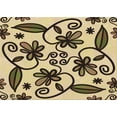 thumbnail image 1 of Ahgly Company Machine Washable Indoor Rectangle Transitional Mustard Yellow Area Rugs, 8' x 12', 1 of 1
