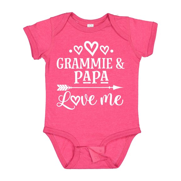 Inktastic Grammie and Papa Love Me Boys or Girls Baby Bodysuit
