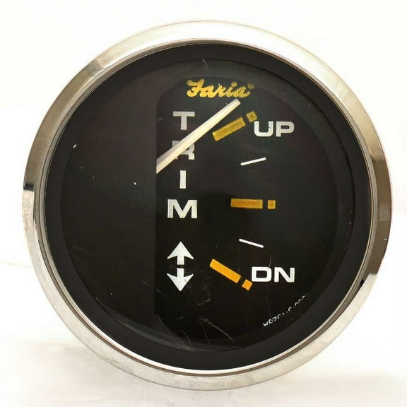 Faria Boat Trim Gauge GPC638A | Kronos Black Mercury / Yamaha 2 Inch