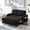 Black, variant on YWEN Chenille Sofa Bed for Overnight Guests in Small Apartments: Converts to 68.5" Guest Bed in 10 Seconds - Studio Living Room - 3-Position Backrest, USB Ports and Side Pockets