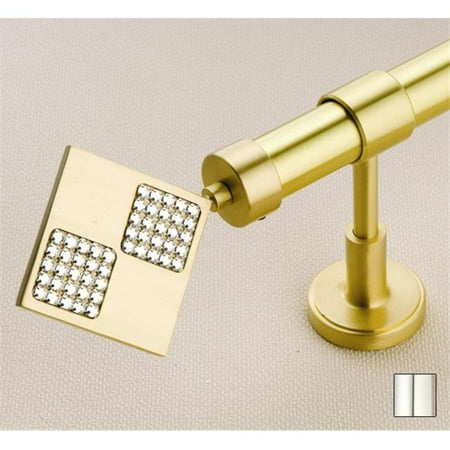 - Hera 1035 Curtain Rod Set - 1.25 in. - Chrome - 141 in.