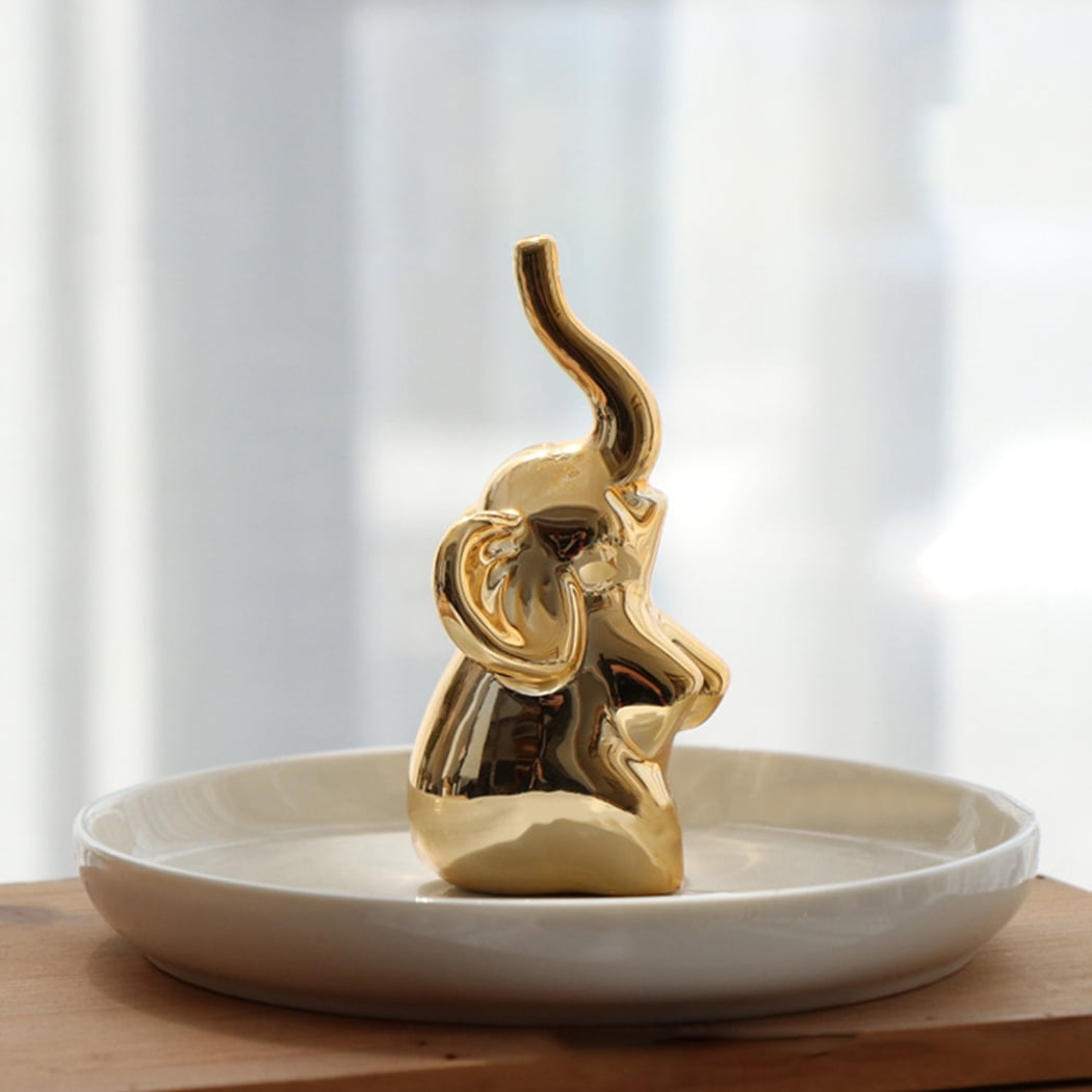 Coofit Jewelry Dish Decorative Elephant Ceramic Ring Dish Holder Key Tray for Home Walmart