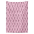 thumbnail image 2 of Bears Tablecloth, Smiling Panda Face Cartoon Style of Drawing Repetitive Design Art, Rectangle Satin Table Cover for Dining Room and Kitchen, 60" X 90", Baby Pink White and Dark Grey, by Ambesonne, 2 of 2