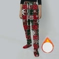 Women's Christmas Flannel Pants Plus Size Fall Leggings for Women Warm