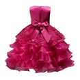 thumbnail image 7 of XEGLSBU Dresses for Girls 10-12 Years Old Fancy Sparkling Party Dress for Girls Glimmering Sequin Party Gown with Skirt for Stage Performances(3 15Y) Hot Pink Size 14-15 Years, 7 of 7
