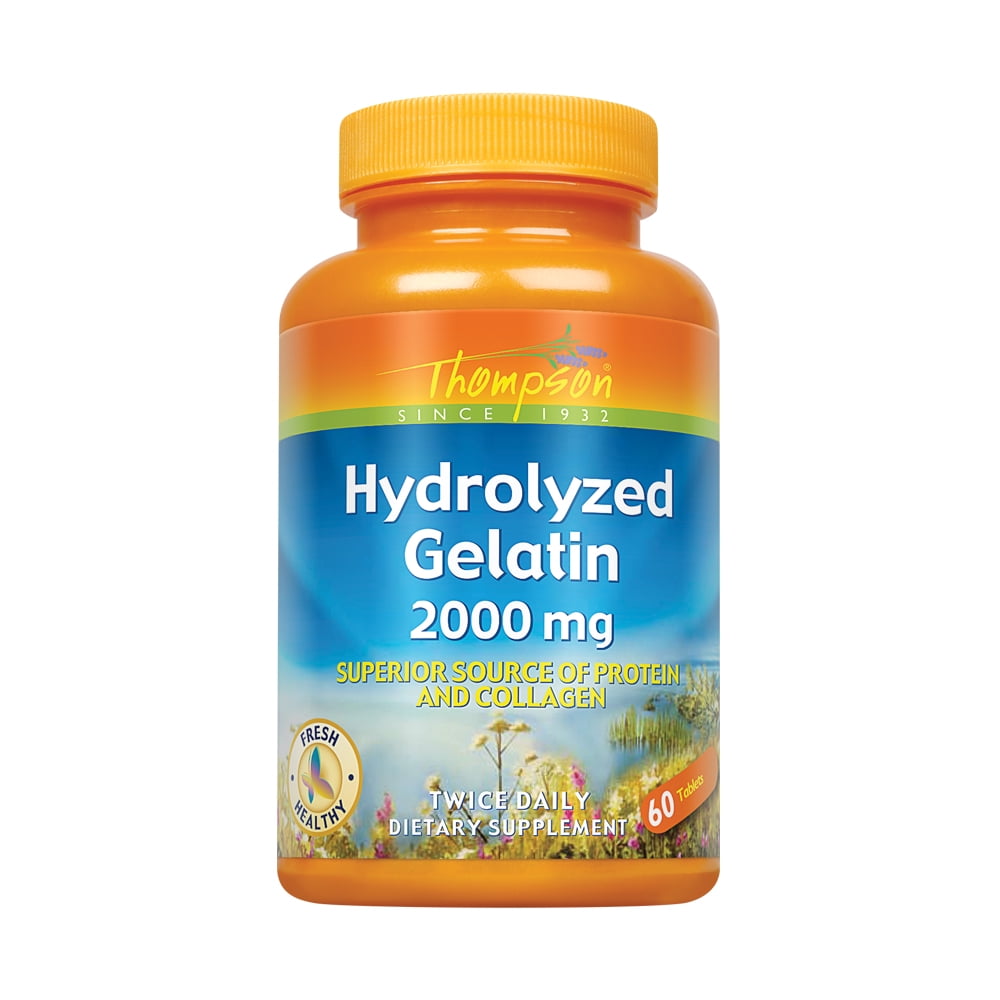 Thompson Hydrolyzed Gelatin 2000mg BovineSourced Protein & Collagen