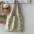 thumbnail image 2 of Ramo minimalista lindo bolsas de mano estética flor lona reutilizable bolsa de comestibles floral lona bolsa para mujeres niñas brillar Electrónica, 2 of 4