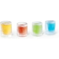 thumbnail image 3 of Molde de silicona para vaso de chupito para resina y cubitos de hielo de cristal de whisky congelado – 4 bonitas copas de hielo redondas de 2.0 in x 1.3 in. Xemadio WMPH-583, 3 of 5
