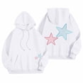thumbnail image 5 of ProductWomen's Hoodies Sweatshirts | Stylish Everyday Drawstring Hooded Sweatshirt with Pocket in Classic Crew Neck for Autumn and Winter White 2XL, 5 of 6
