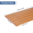 thumbnail image 2 of Uxcell 9.84Ft x 1.6" Floor Transition Strip, Self-Adhesive Vinyl Floor Gap Cover Strips, Laminate Floor Edge Trim, Flat Divider Strip for Joining Carpet to Tile, Brown Wood Grain, 2 of 7