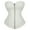 White, variant on Corset Cosplay Steampunk Leather Bustiers Ladies White 3XL
