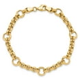 thumbnail image 5 of 10K Yellow Gold Necklace Chain Polished D/C Bracelet 7.5 inch 8.5 mm, 5 of 6
