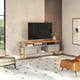 thumbnail image 1 of Mesa para TV hasta 75 Pulgadas Bossa Esmeralda Nature y Blanco Hueso con Puertas Corredizas, 1 of 5