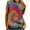 Multicolor, variant on Patlollav Womens Crewneck Short Sleeve Tie-Dye Print Pattern Casual Tops Blouse Print Shirt