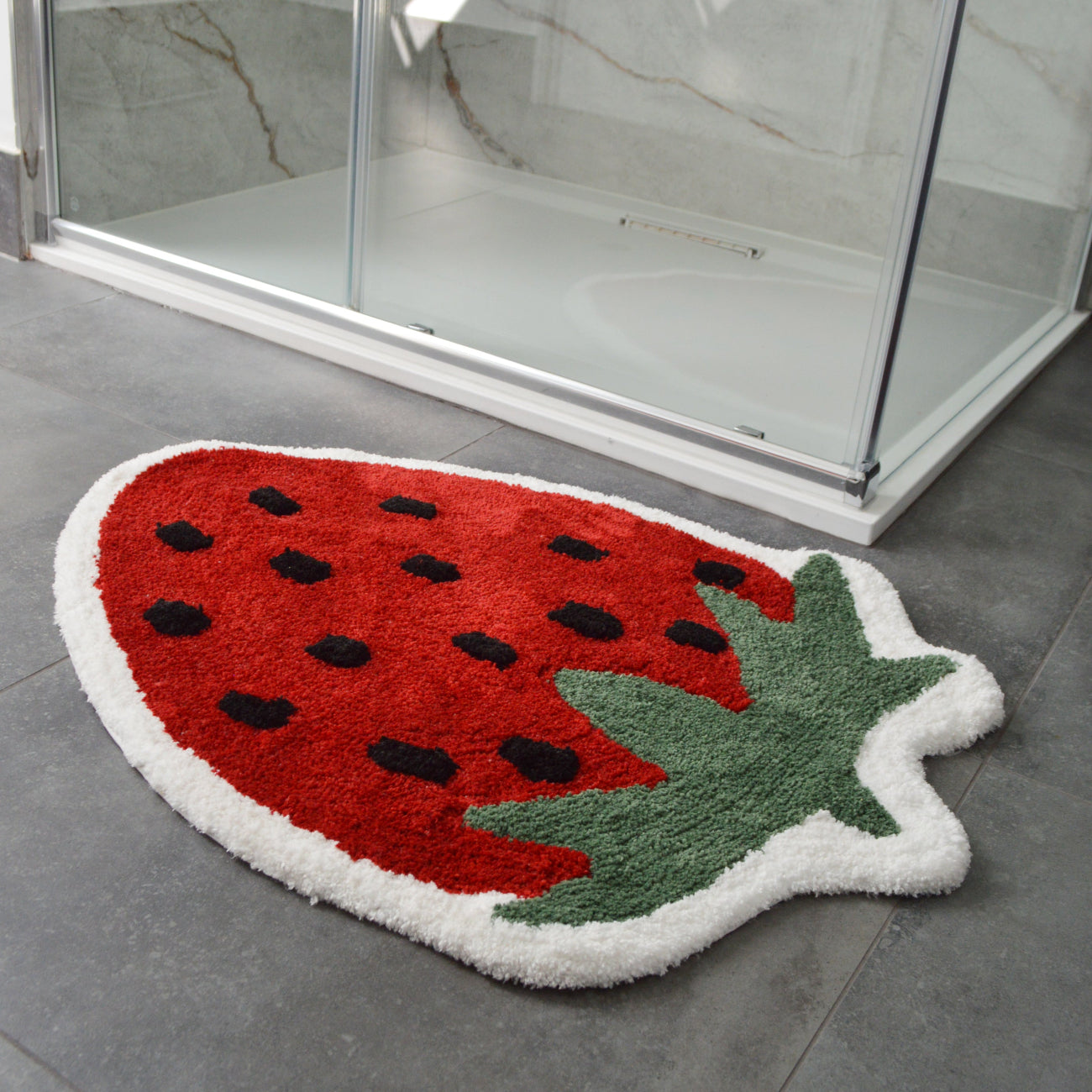 Strawberry Shaped Bath Mat