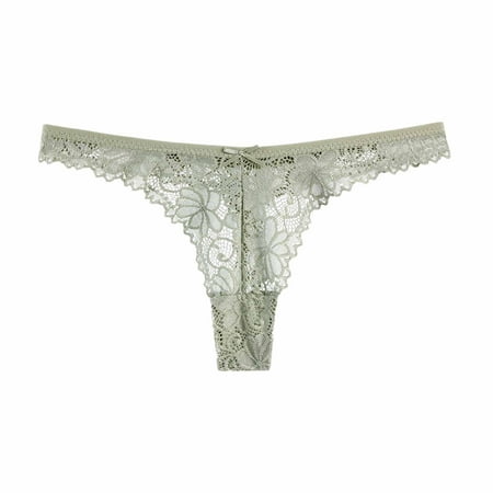 

symoid Womens Briefs- Sexy Hollow Out Green L