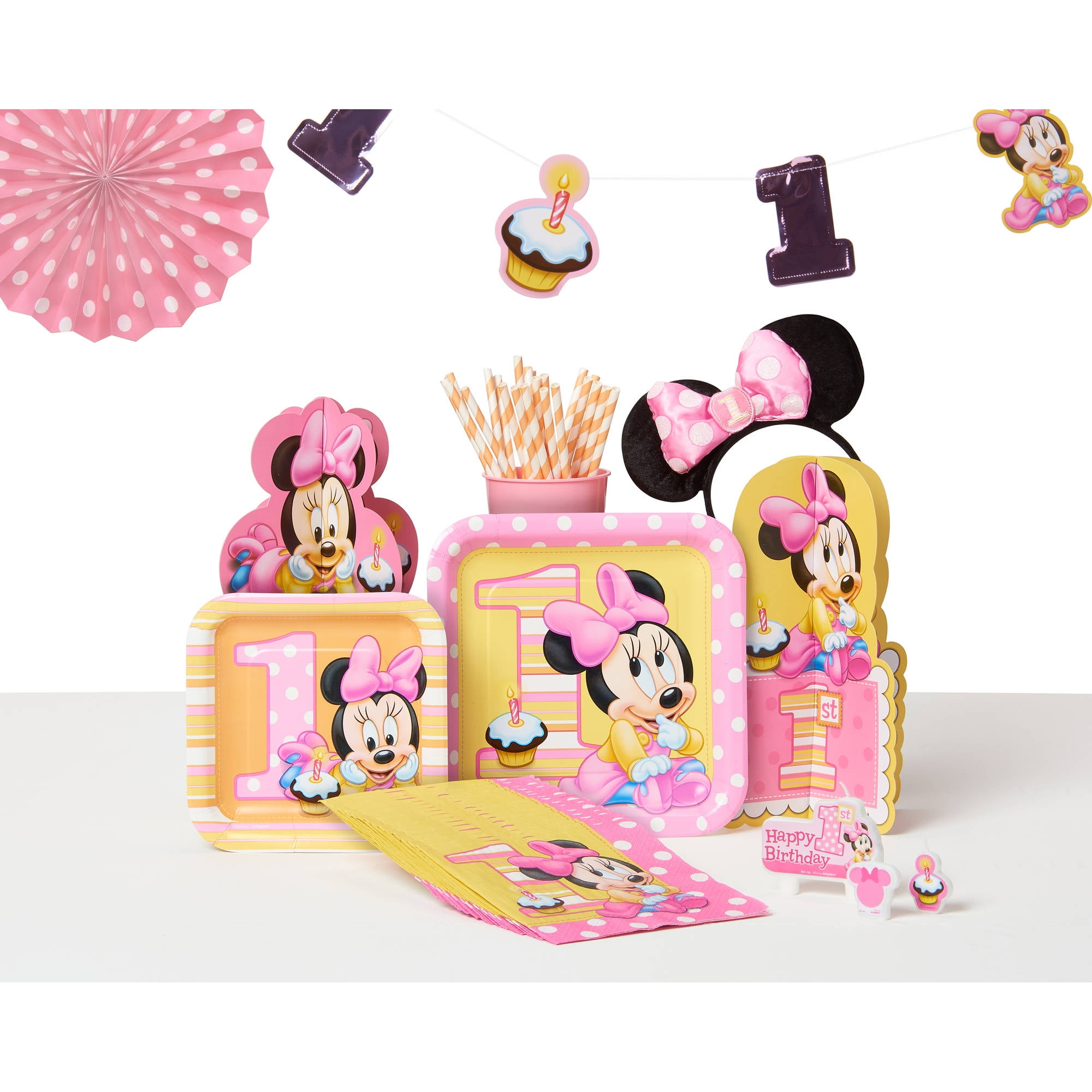 Minnie Mouse First Birthday High Chair Decorating Kit Party