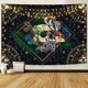 thumbnail image 2 of Tapiz de calavera, tapiz colorido de setas, tapiz de constelación, tapiz estrellado negro, tapiz Trippy Tarot, tapiz colgante de pared para habitación Namotu CZJJ-ZC122-2, 2 of 5