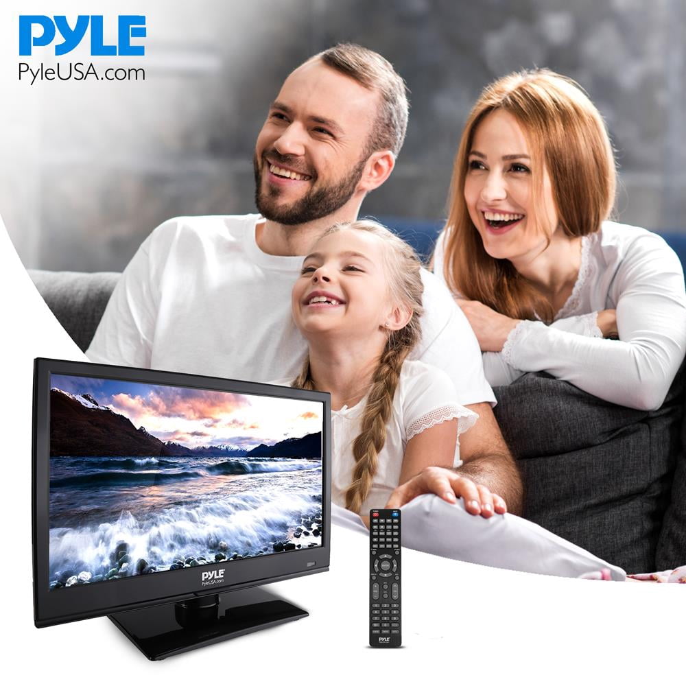 Pyle 15.6 Inch 1080p Slim Flat Screen Monitor FHD Small TV W/ HDMI, RCA, Multimedia Disk/DVD Combo