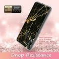 thumbnail image 5 of Alcatel 3V 2019 Case, KAESAR Hybrid Bling Glitter Sparkle Laser Black Marble Graphic Fashion Cute Colorful Skin Cover Shockproof Case for Alcatel 3V 2019, 5 of 5