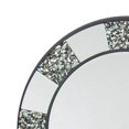 thumbnail image 2 of Benzara BM229405 32 in. Beveled Round Wall Mirror with Pebble Inlay, Silver, 2 of 5