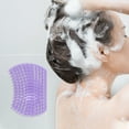 thumbnail image 2 of Unique Bargains Handle Hollow Hair Shampoo Brush for Head Massage 1 Pc Purple, 2 of 6