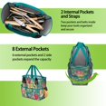 thumbnail image 6 of Garden Tool Bag,Pioneer Flower Floral Print Pattern Garden Tool Organizer,Garden Gifts,Waterproof Multi-Pocket Garden Tool Storage 11.8x5.5x11.4 Inch(Tools NOT Included), 6 of 6