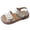 Beige, variant on Nwiuh Toddler Girls Vintage Open Toe Sandals Cushioned Comfy Summer Dress Shoes(Beige, 11)