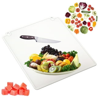 Austok Acrylic Cutting Board for Kitchen, Clear Cutting Board with Lip Edge  Reusable Cutting Board Rectangle Chopping Board Clear Countertop Protector
