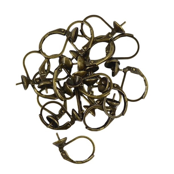20 Piezas Cierres De Para oreja Plegables Brisuren Brisur DIY Joyería Artesanía 15 Mm Bronce Gloria Los Resultados Del Pendiente Leverback