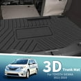 thumbnail image 2 of Unique Bargains Flat Face Cargo Liner Rear Trunk Mat Trunk Cargo Luggage Boot Tray Mat Stripes and Triangles Pattern for Toyota Sienna 2011-2019 Anti-Slip, 2 of 7