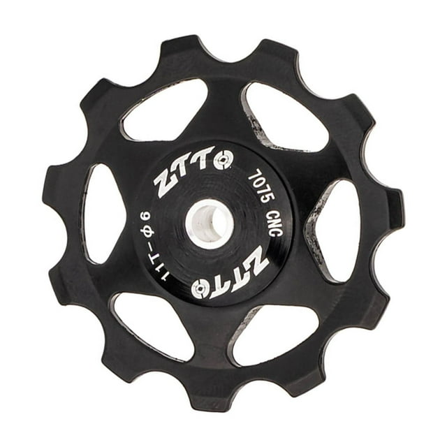 ZTTO ZTTO Roue de Direction de Bicyclette en Alliage d'Aluminium Haute Performance avec Roulements en Acier, 11T, Noir, pour une Durabilité Accrue et une Conduite Fluide