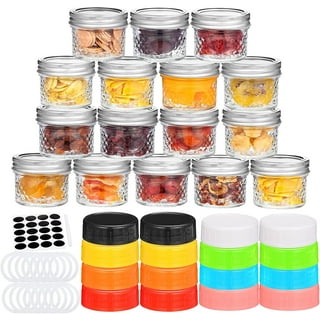 KAMOTA Wide Mouth Mason Jars 22 oz With Regular Lids and Bands, Ideal for  Jam, Honey, Wedding Favors, Shower Favors, Baby Foods, DIY Magnetic Spice  Jars, 6 PACK, 6 Silver Pipette Covers Included