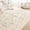 Elegant Floral, variant on Sleep Zone 2x3 Washable Non Slip Area Rug Green Palm Leaf, Wave edge Scalloped Water Resistant Rug for Bedroom Living room