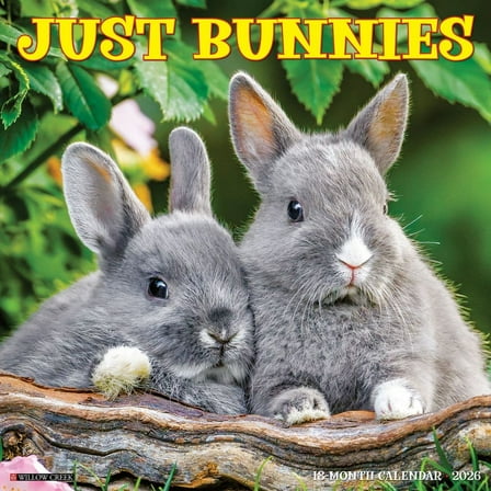 Willow Creek Press, Bunnies 2026 Wall Calendar, 12'' X 12'', 18-Month Calendar with Stapled Binding