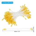 thumbnail image 2 of Uxcell 1mm Double Heads Flower Stamen, Artificial Flower Pistil Matt for DIY Christmas Decor, Yellow 450 Pcs, 2 of 5