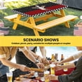 thumbnail image 6 of Chef Table Cloths for 4 Foot Rectangle Tables, Cartoon Cute Watercolor Cooking Red Black Patio Waterproof Elastic Fitted Tablecloths, Washable Rectangular Table Cover for Camping, 6 of 8