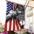 thumbnail image 4 of Faith Over Fear Jesus Flag 4x6 Ft American Flag With Jesus Christ On It Flag Double Sided Mirror Printing for House Yard Outdoor Christian Faith Patriotic Flag Banner Decor - Unique Holiday Gift, 4 of 6