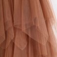 thumbnail image 2 of Fashion Elastic High Waist Long Tulle Skirt Women Irregular Hem Mesh Tutu Skirt Party Skirt Khaki, 2 of 5