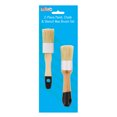 thumbnail image 2 of U.S. Art Supply 2-Piece Multi Use Round Chalk, Wax and Stencil Brushes for Wood Furniture 100% Natural Bristles and Rust Resistant, 2 of 4