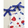 thumbnail image 6 of Bagilaanoe 4th of July Dress for Toddler Baby Girl Star Print Sleeveless A-line Dresses + Headband 2T 3T 4T 5T 6T 7T Kids  Independence Day Patchwork Skirt, 6 of 7