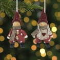 thumbnail image 2 of Set of 2 Red and White Polka Dot Boy and Girl Decorative Hanging Christmas Ornaments 5.5", 2 of 6