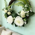 thumbnail image 7 of Rustic Rattan Wreath with Dried Flowers, Boho Wall Hanging Decor for Entryway, Natural Textured Ornament, Farmhouse Home Decor, Flower Wreath *1 Piece, 7 of 7